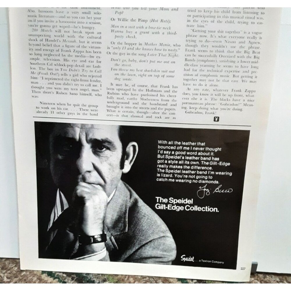 1971 Yogi Berra For Speidel Gilt Edge Collection Original Print Ad vintage